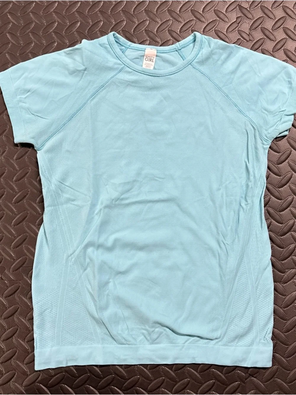 Athleta Girl Blue Athletic Tee Shirt Size M 8-10 Activewear